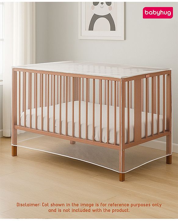 Babyhug Multipurpose Breathable Mosquito Net - White (Cot Not Included) | Suitable for Cot Measuring 120 x 60 cm