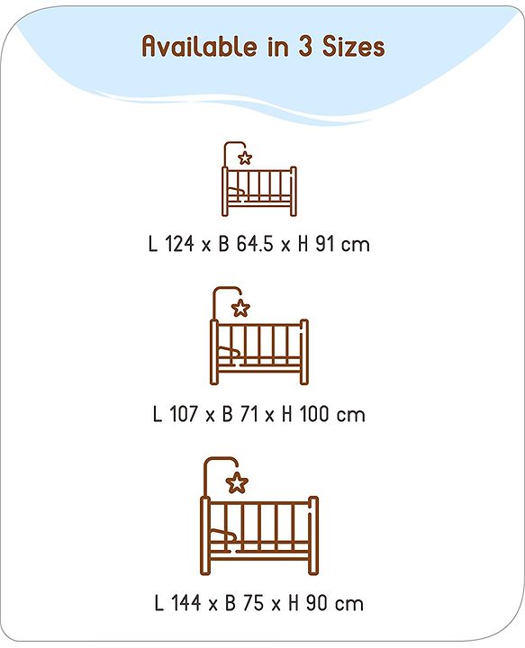 Babyhug Multipurpose Breathable Mosquito Net - White (Cot Not Included) | Suitable for Cot Measuring 120 x 60 cm
