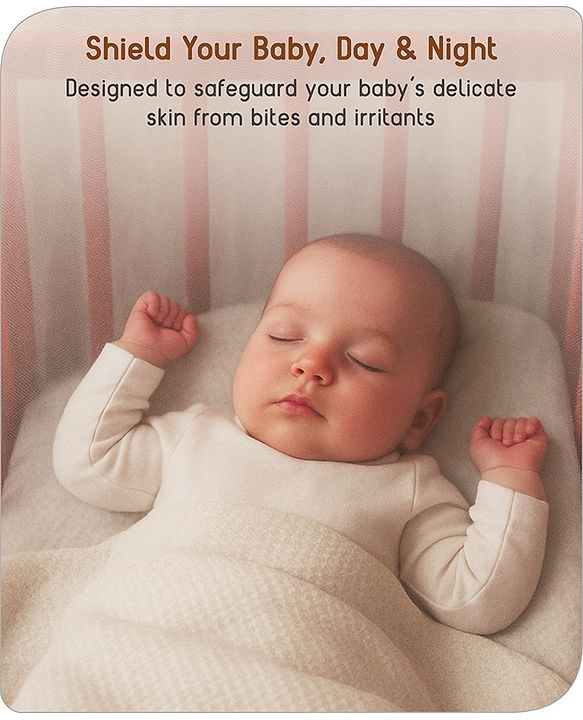 Babyhug Multipurpose Breathable Mosquito Net - White (Cot Not Included) | Suitable for Cot Measuring 120 x 60 cm