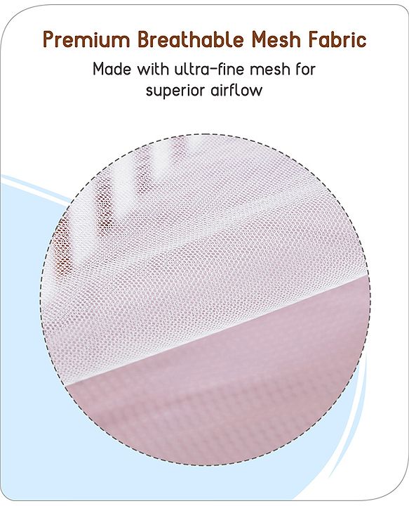 Babyhug Multipurpose Breathable Mosquito Net - White (Cot Not Included) | Suitable for Cot Measuring 120 x 60 cm