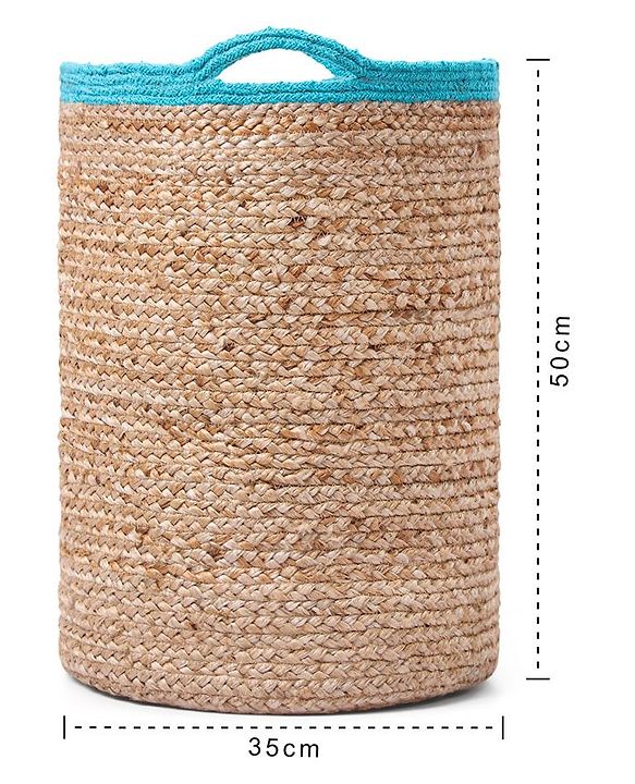 Babyhug Braided Jute Laundry Bag - Brown