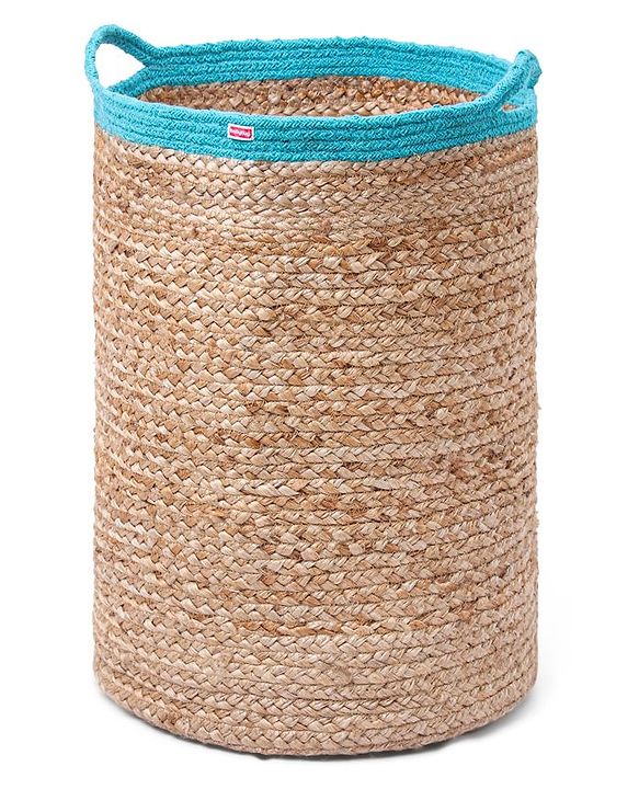 Babyhug Braided Jute Laundry Bag - Brown