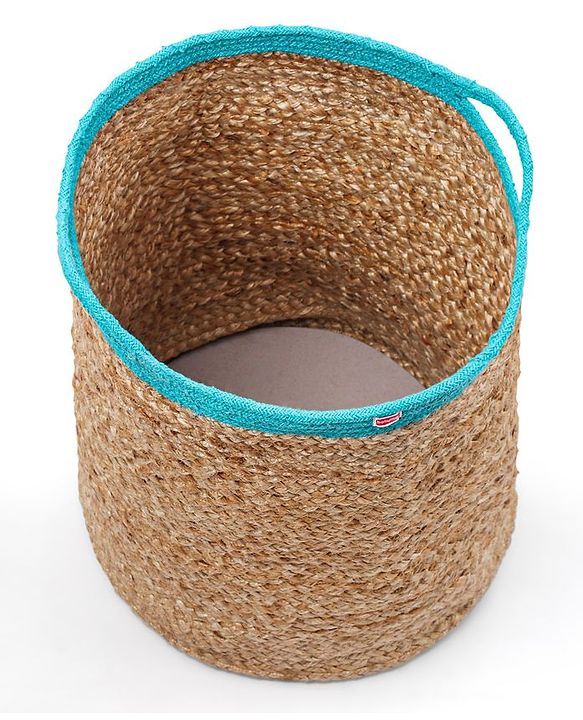 Babyhug Braided Jute Laundry Bag - Brown