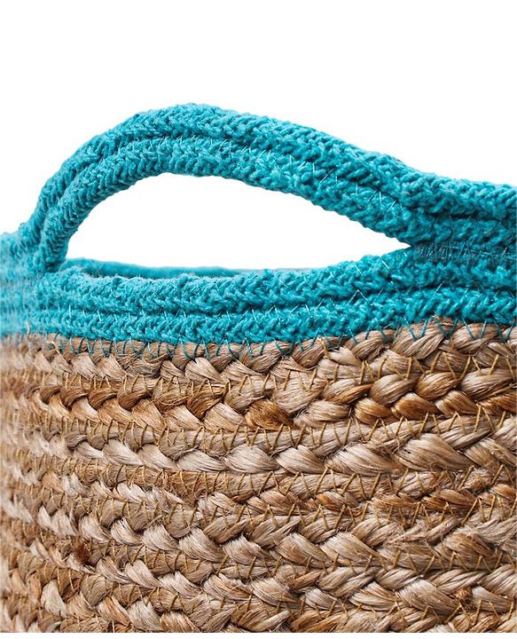 Babyhug Braided Jute Laundry Bag - Brown