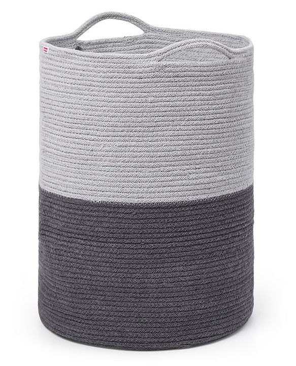 Babyhug Braided Cotton Laundry Bag  - Grey