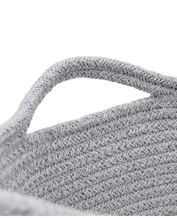 Babyhug Braided Cotton Laundry Bag  - Grey
