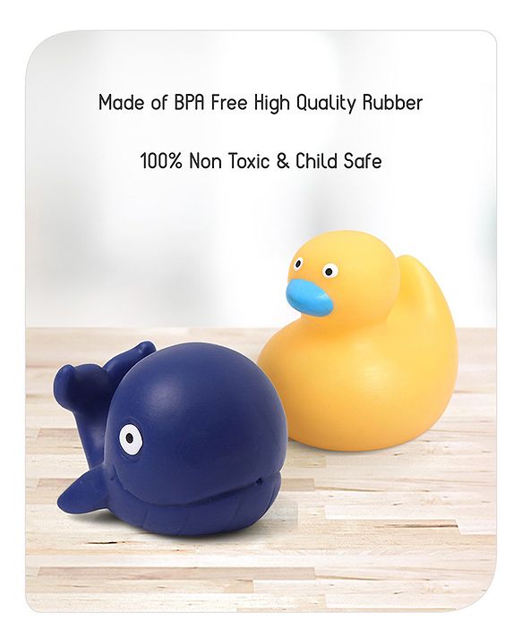 Babyhug Bath Squeeze Toys Ocean Animals Pack of 6 - Multicolour