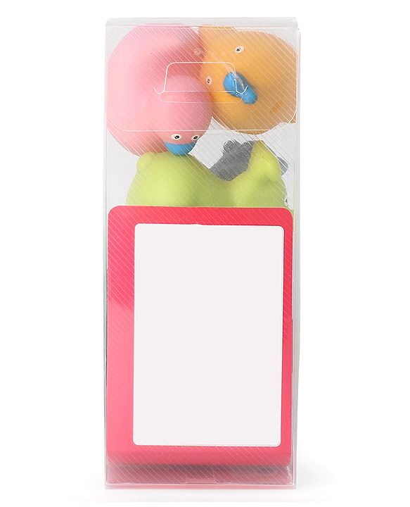 Babyhug Bath Squeeze Pet-Animals Toys -Pack of 6 | Non-Toxic Squeezable Toys | Bath-Time Sensory Play | Builds Fine Motor & Cognitive Skills | Multicolour | BIS Certified