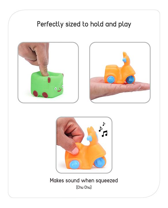 Babyhug Bath Squeeze Toys Transport Pack of 4 - Multicolour