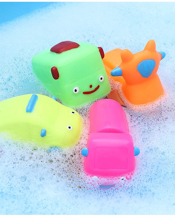 Babyhug Bath Squeeze Toys Transport Pack of 4 - Multicolour