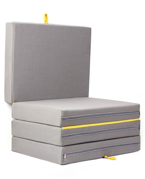 Pine Kids Classic Four Fold Sofa Cum Mattress - Grey