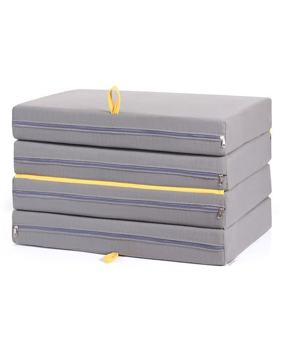 Pine Kids Classic Four Fold Sofa Cum Mattress - Grey