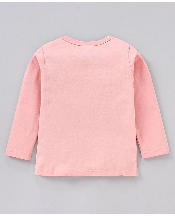 Babyhug Full Sleeves Cotton Blend Knit Tees Solid Pack of 3- Blue Red Peach