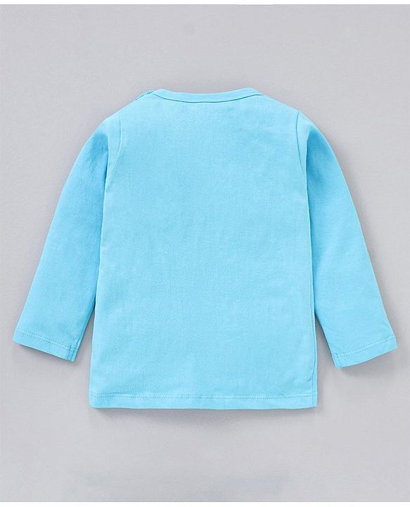 Babyhug Full Sleeves Cotton Blend Knit Tees Solid Pack of 3- Blue Red Peach