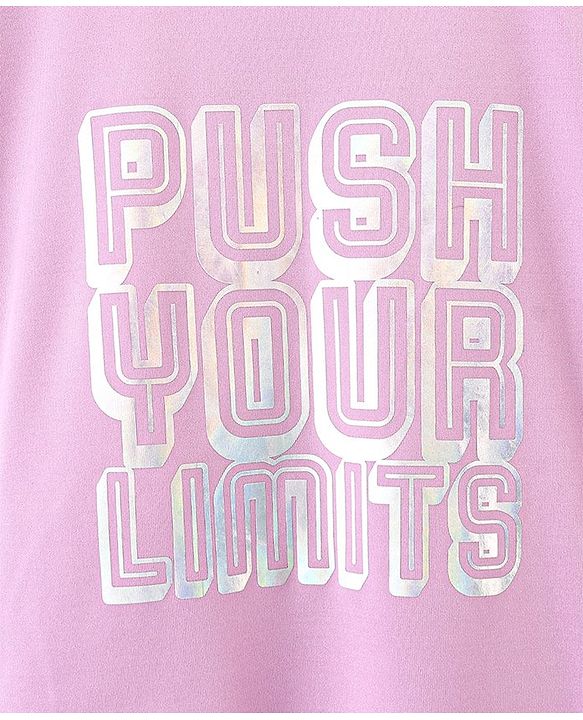 Pine Active Stretchable Half Sleeves T-shirt and Cycling Shorts Set Printed - Blue Pink