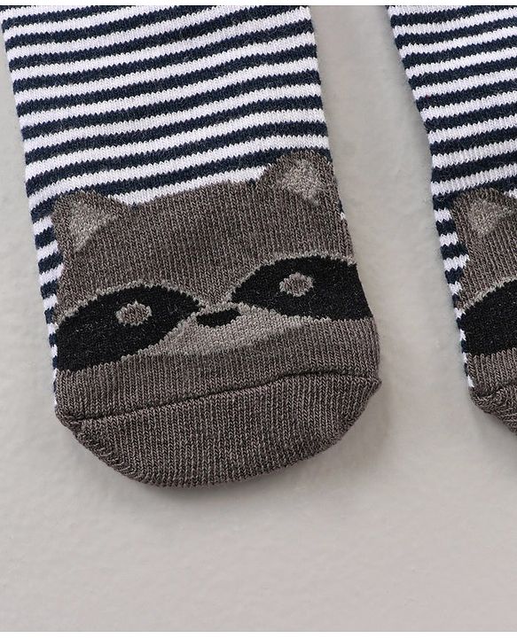 Cute Walk by Babyhug Ankle Length Antibacterial Socks Striped & Stars Design  Pack of 3 - Multicolour