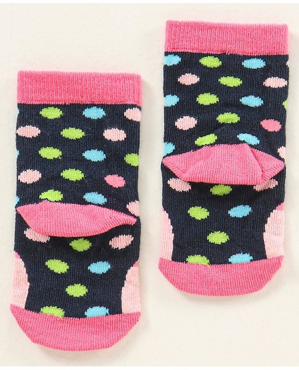 Cute Walk by Babyhug Ankle Length Antibacterial Socks Pack Of 5 Hearts Design  - Multicolour