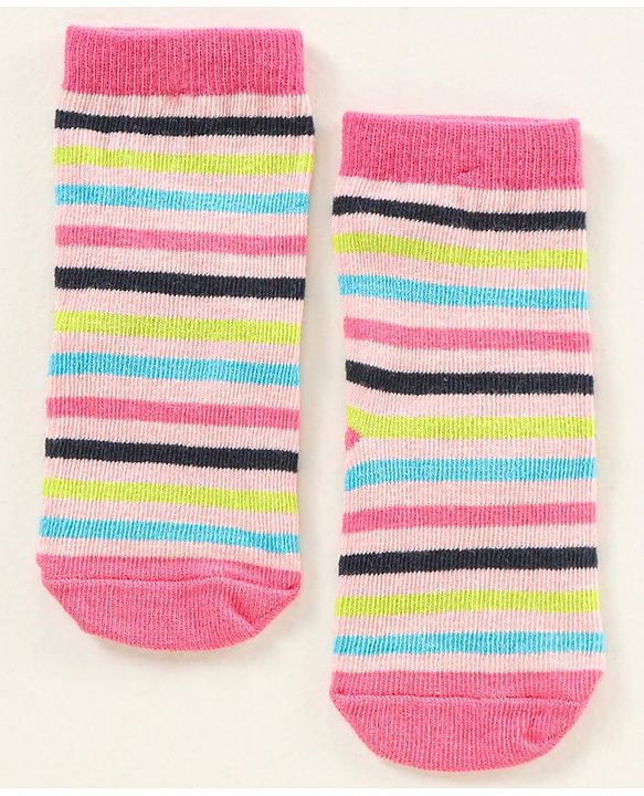 Cute Walk by Babyhug Ankle Length Antibacterial Socks Pack Of 5 Hearts Design  - Multicolour