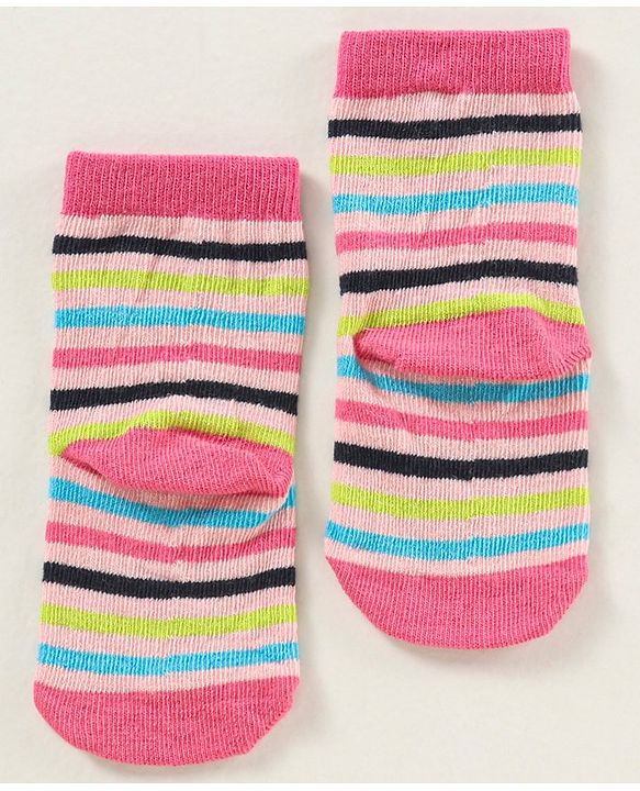 Cute Walk by Babyhug Ankle Length Antibacterial Socks Pack Of 5 Hearts Design  - Multicolour
