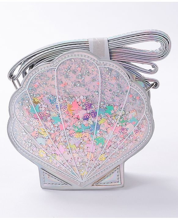 Babyhug Glitter Sling Bag  - Silver
