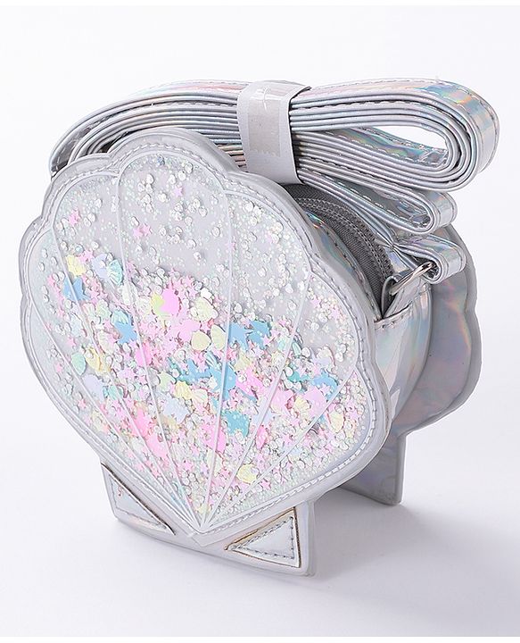 Babyhug Glitter Sling Bag  - Silver