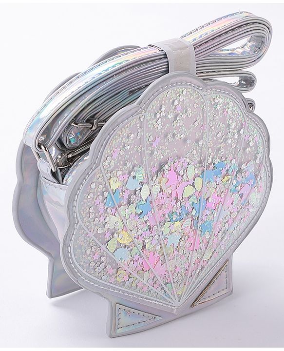 Babyhug Glitter Sling Bag  - Silver