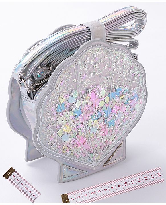 Babyhug Glitter Sling Bag  - Silver