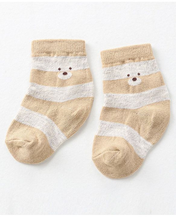 Cute Walk by Babyhug Anti-Bacterial Ankle Length Designed Socks Pack of 3 - Multicolour