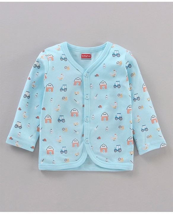 Babyhug 100% Cotton Vests Vehicle Print Pack of 3 - Multicolour