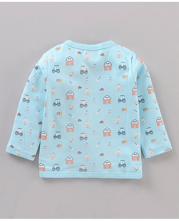 Babyhug 100% Cotton Vests Vehicle Print Pack of 3 - Multicolour