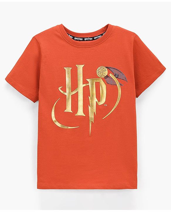 Pine Kids Biowashed Harry Potter Collection Half Sleeves Tee - Red