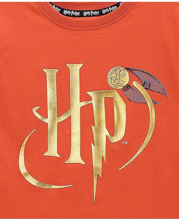 Pine Kids Biowashed Harry Potter Collection Half Sleeves Tee - Red