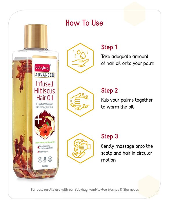 Babyhug Advanced Infused Hibiscus Hair Oil- 200 ml