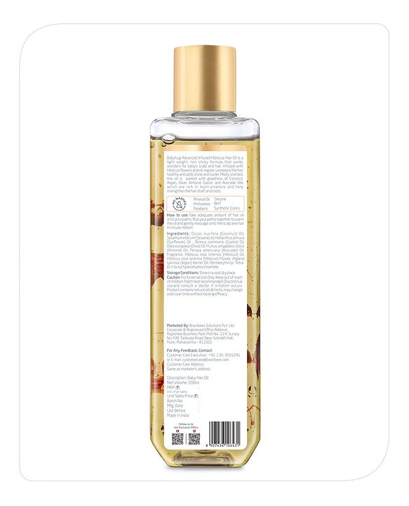 Babyhug Advanced Infused Hibiscus Hair Oil- 200 ml