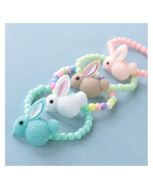 Babyhug Free Size Bracelets Bunny Design Pack of 4- Multicolor