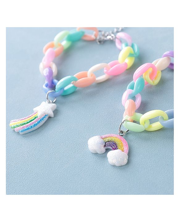 Babyhug Free Size Bracelets Cloud & Rainbow Design Pack of 2- Multicolor