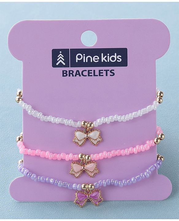 Pine Kids Free Size Bracelets Pack of 3-  Multicolor