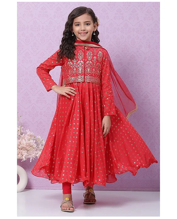 Biba 2025 red anarkali