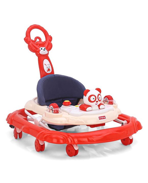 Babyhug Walker Bear Face - Red (Seat Print & Color May Vary)