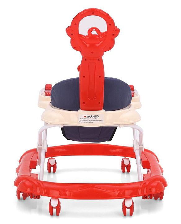 Babyhug Walker Bear Face - Red (Seat Print & Color May Vary)