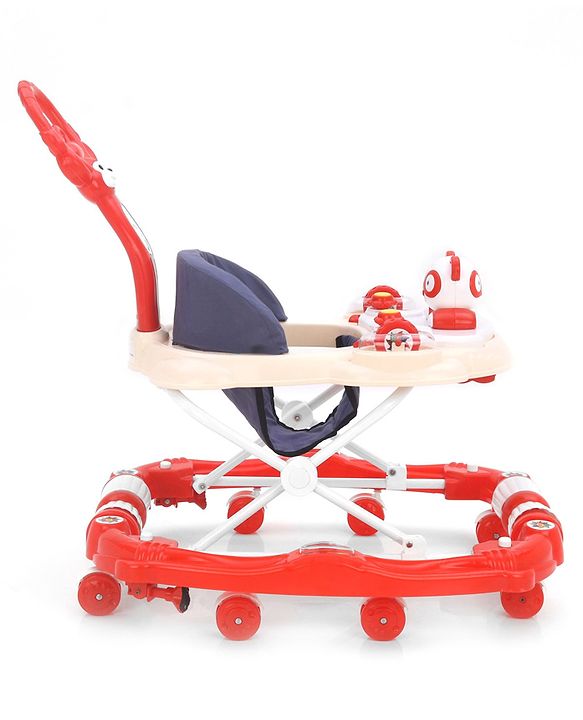 Babyhug Rabit Walker cum Rocker With Parental Push Handle - Red (Seat Print & Color May Vary)