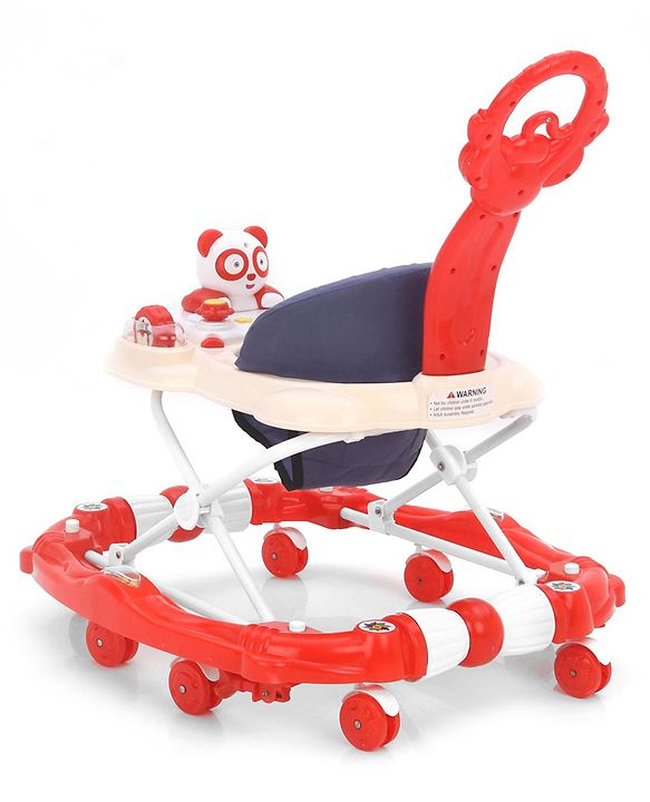 Babyhug Rabit Walker cum Rocker With Parental Push Handle - Red (Seat Print & Color May Vary)