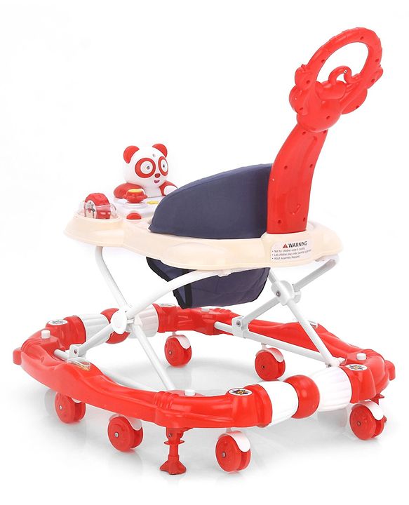 Babyhug Rabit Walker cum Rocker With Parental Push Handle - Red (Seat Print & Color May Vary)