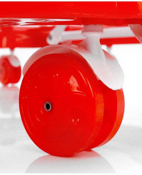 Babyhug Rabit Walker cum Rocker With Parental Push Handle - Red (Seat Print & Color May Vary)