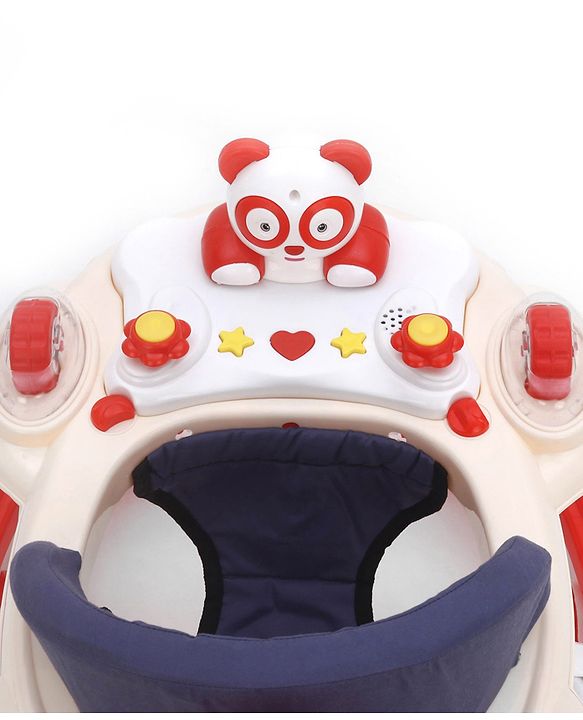 Babyhug Rabit Walker cum Rocker With Parental Push Handle - Red (Seat Print & Color May Vary)