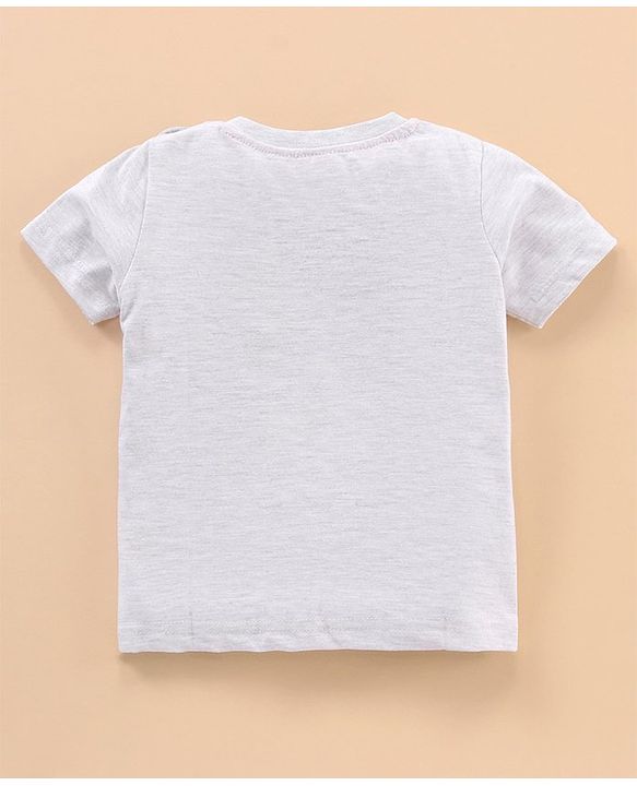Babyhug Cotton Half Sleeves T-Shirt Multiprint - White