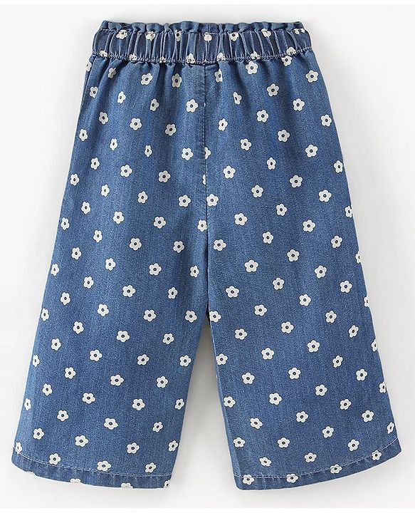 Babyhug Ankle Length Culottes Floral Print - Blue