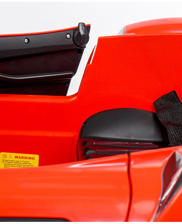 Babyhug Battery Operated Ride On Car with Music & Lights - Red| Forward & Reverse Drive| Wide Comfortable Seat| Rechargeable Battery| Remote Control| Pre-loaded Music with USB & AUX| Easy to Assemble| Wide Comfortable Seat| Easy to Operate