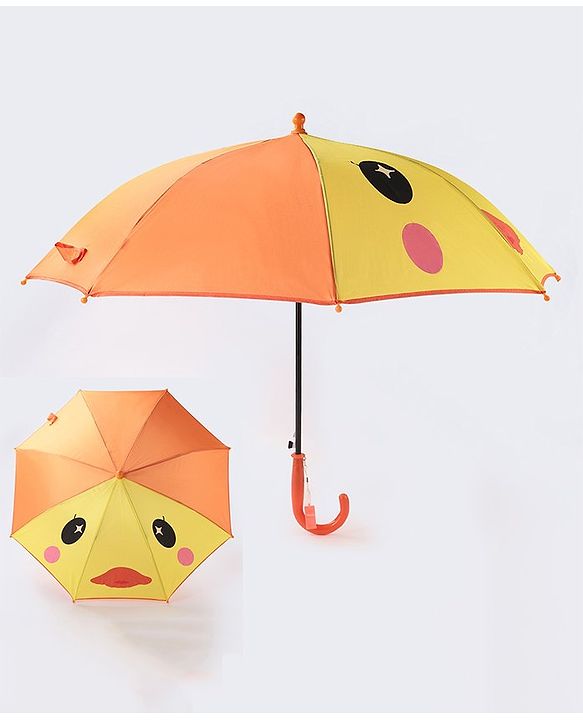 Babyhug Duck Print Umbrella - Yellow