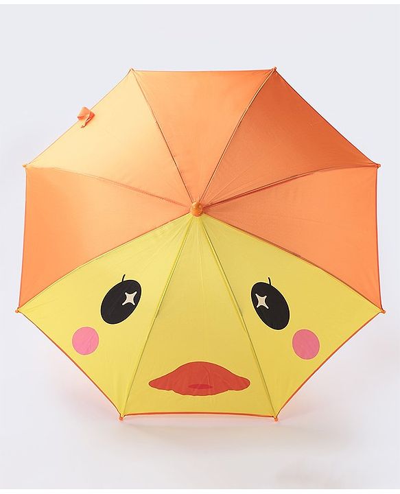 Babyhug Duck Print Umbrella - Yellow